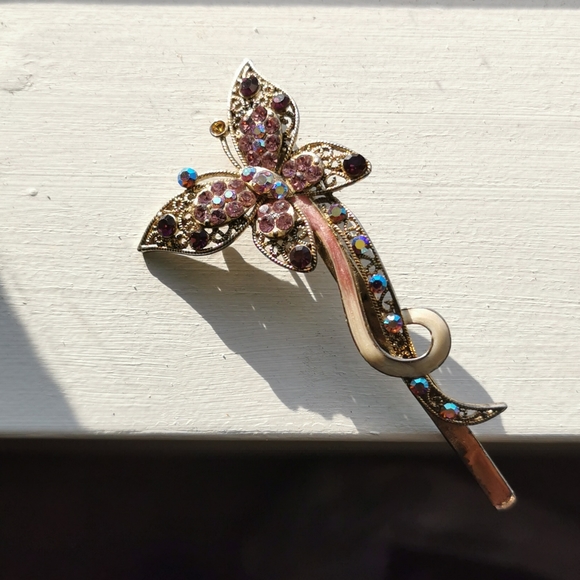 Butterfly hair clip pin - Picture 2 of 5